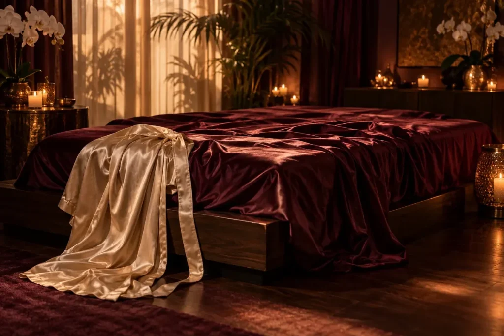Massaggio erotico sensuale a Roma: seta e luce soffusa